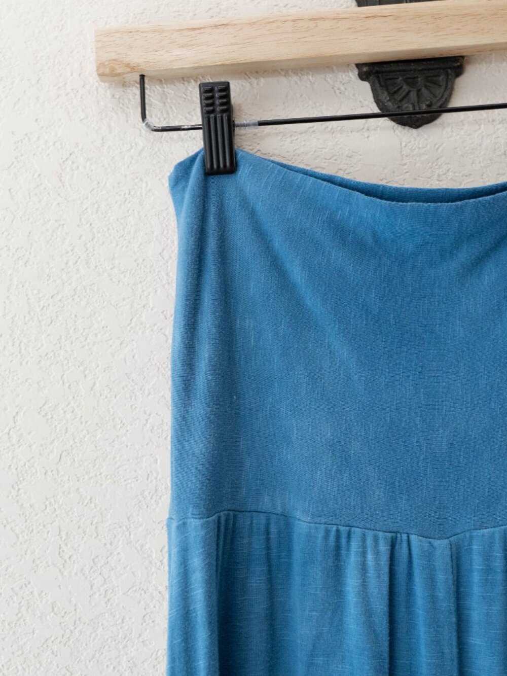 Lucky Brand Tie Dye Maxi Dress M L Blue White Strapless Convertible Skirt Boho - Picture 9 of 13